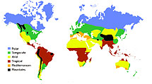 world map climate change