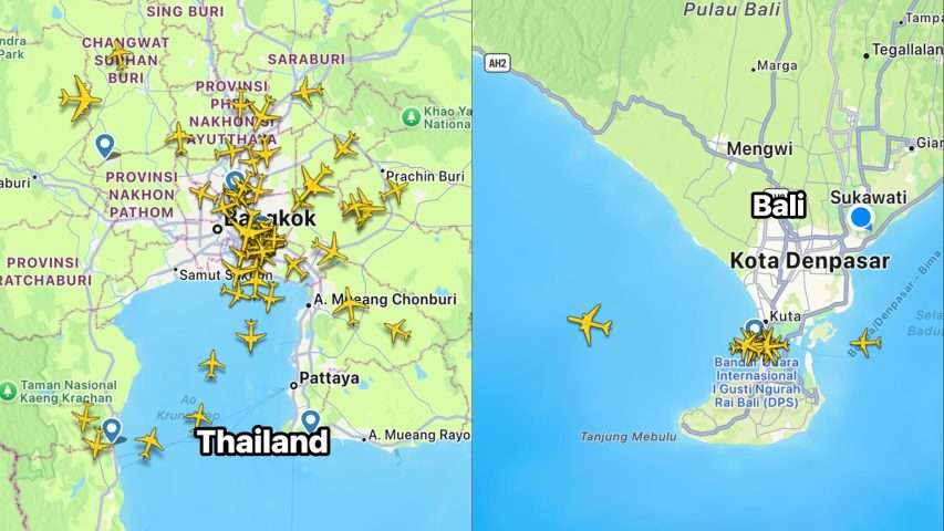 comparison of air traffic