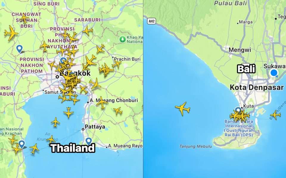 comparison of air traffic